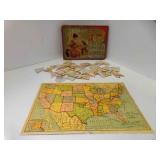 Antique Dissected Map of the United States