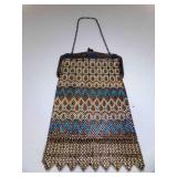 Antique Enameled Metal Mesh Purse by Mandalian Mfg