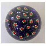 Vintage Millefiori Art Glass Paperweight