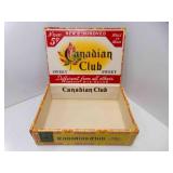 Vintage Cardboard Canadian Club Cigar Box Great