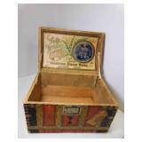 Antique Store Display Wood Box Lily White Starch