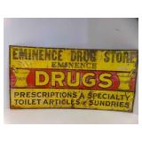 Vintage Eminence Drug Store Embossed Metal