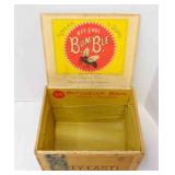 EMPTY Key-East "Bumble Bee" Wood Cigar Box
