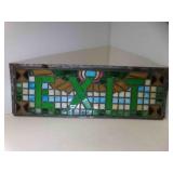 Geometric Leaded Stained Glass Window Panel