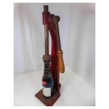 OLD Wrought Iron Wine Bottle Corker w/Original