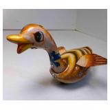 Vintage Friction Toy Duck Tin Colorful Litho