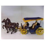 OLD Cast Iron Horse-Drawn Carriage Stanley Toys