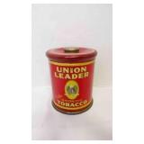 EMPTY Union Leader Smoking Tobacco Tin w/Knob
