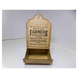 Vintage Metal Match Safe Match Box Holder Farmers
