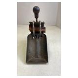 OLD Cast Iron Double Prong Cherry Pitter Table