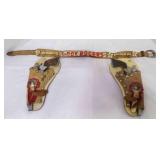 Roy Rogers Double Holster Set W/Roy Rogers Toy Gun