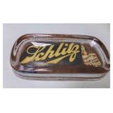 Schlitz Beer Glass Change Tray Paper Weight Good