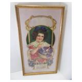 Framed Antique Die Cut Advertising 1913 Calendar