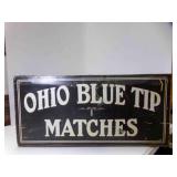 Vintage Metal Box w/Lid Advertising Ohio Blue Tip