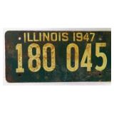 1947 Soybean Fiberboard Illinois License Plate No.