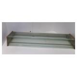 OLD Glass Pie Display Case Molded Round Corners