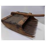 Antique Wood & Metal Primitive Cranberry Scoop