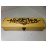 12" Victorian Celluloid Necktie Box w/Red Satin