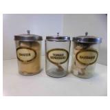 Vintage Medical Apothecary Jars - Set of Three