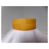 Vintage Apricot Bangle Bracelet Art Deco Carved