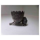 Antique Metal Toothpick Holder Bird - Wish Bone -