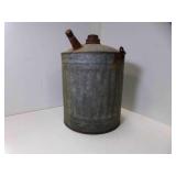 Early NESCO Galvanized Metal Oil or Gas Can w/