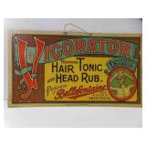 9" X 5" Vintage Metal Tin Advertising VIGORATOR