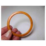 Bakelite Butterscotch Swirl Skinny Bangle Bracelet