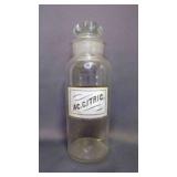 Label Under Glass Apothecary Jar Medical Chemist
