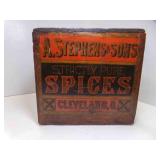 A. Stephens & Sons Strictly Pure Spices Wood Box