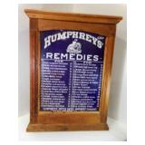 Vintage Humphreys Remedies Apothecary Cabinet