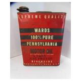 Vintage Wards 100% Pure Pennsylvania Motor Oil Can