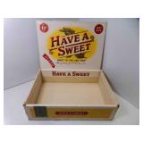 Vintage "Have a Sweet" Cardboard Cigar Box w/Tax
