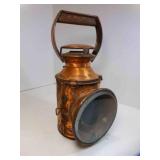 Antique British Railway Copper Lantern w/Rotating