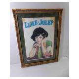 Framed Vintage Orange-Julep Soda Advertisement