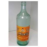 Vintage Bottle of Moxie Soda EMPTY Embossed Logo