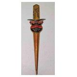 10ï¿½"Metal Letter Opener w/Welsbach Gas Lamp Co.
