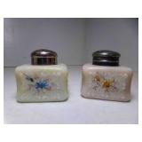 Antique Victorian Milk Glass Salt & Pepper Shakers