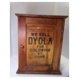 Antique Country Store DY-O-LA DYES Wooden Cabinet