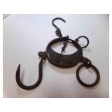 Antique Wrought Iron Hanging Fur Trapper