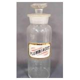 10ï¿½" Antique Apothecary Drug Store Jar w/Stopper