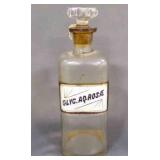 10ï¿½" Antique Apothecary Drug Store Jar w/Stopper