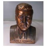 OLD John F. Kennedy Memorial Coin Bank Metal