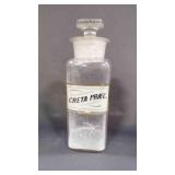 10" Antique Apothecary Drug Store Jar w/Stopper
