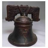 Vintage Cast Iron Liberty Bell Still Bank