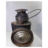 Antique 2 Sided Railroad Signal Lantern HANDLAN