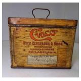 Vintage Cinco Handy Humidor Cigar Tin w/Handle