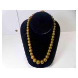 Green Bakelite Beaded Necklace