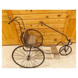 Antique Iron & Wood Velocipede 1880s For Invalid