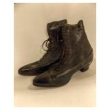 Robert Johnson & Rand Black Leather Mid-Calf